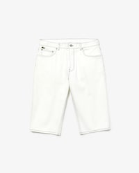 Men's Lacoste LIVE 5-Pocket Faded Denim Bermuda Shorts