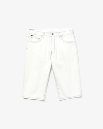 Men's Lacoste LIVE 5-Pocket Faded Denim Bermuda Shorts