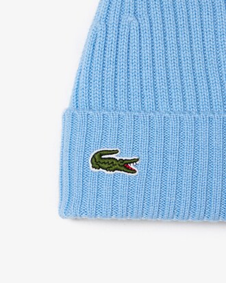 Rib Knit Brushed Wool Beanie