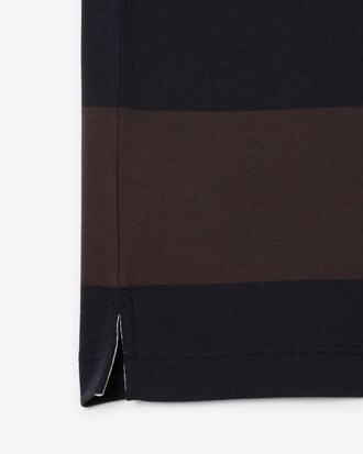 Relaxed Fit Striped Rugby Polo Shirt