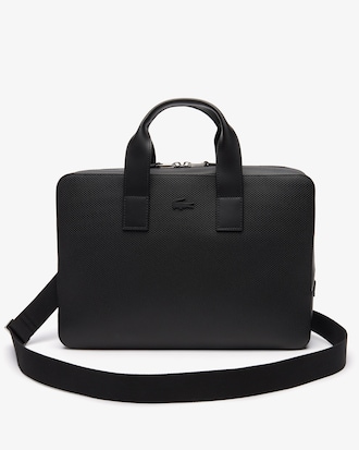 Men's Chantaco Matte Piqué Leather Computer Bag 