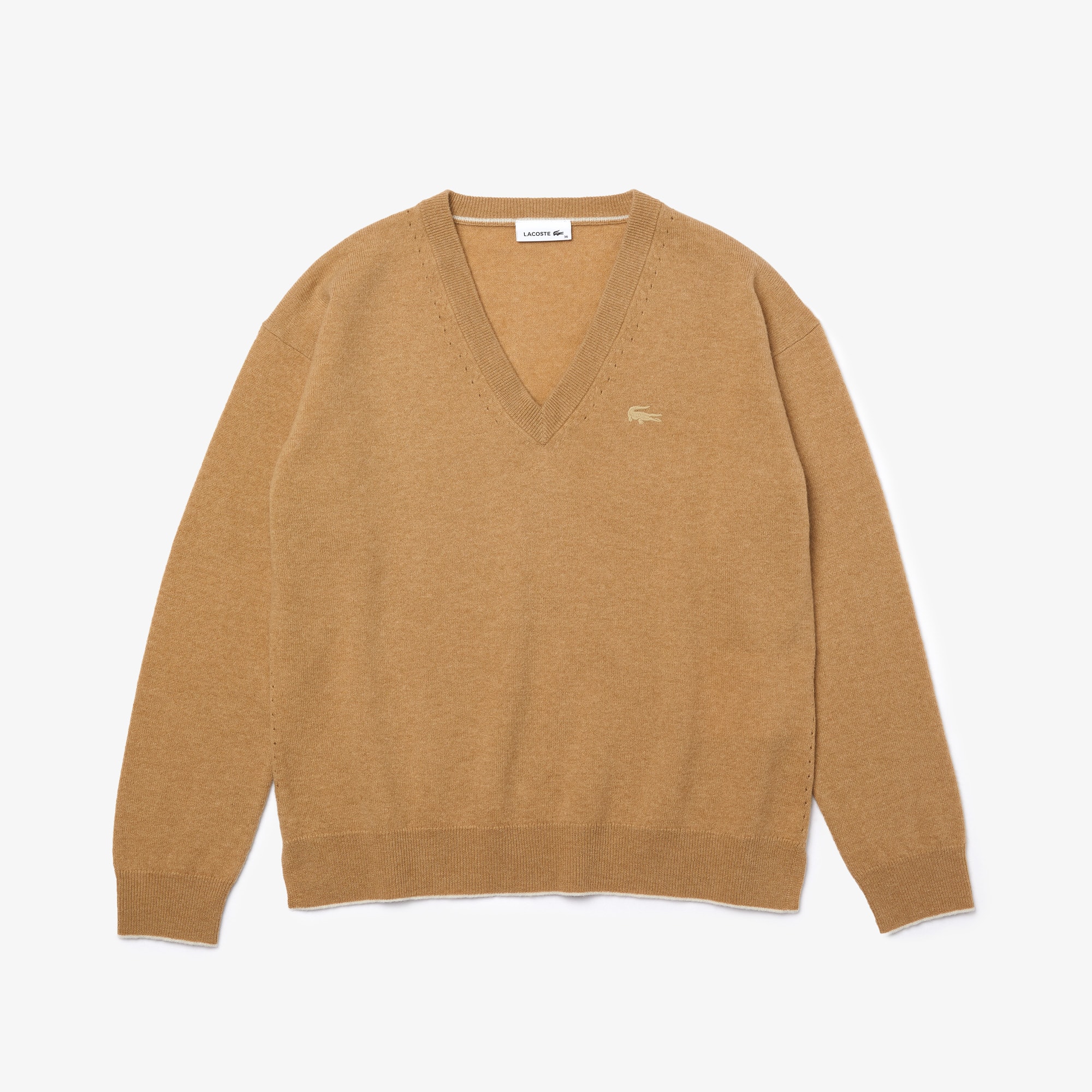 lacoste v neck sweater women's