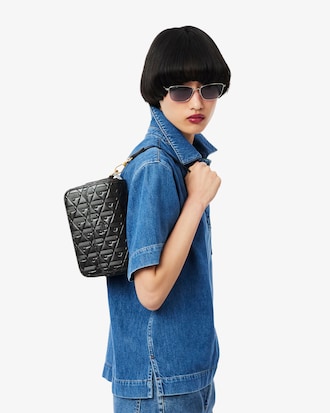 Maheki Embossed Leather Shoulder Bag