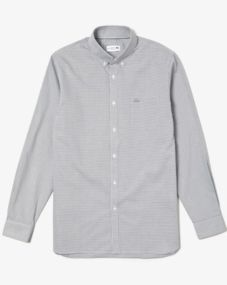Men's Regular Fit Fine Check Cotton Poplin Shirt