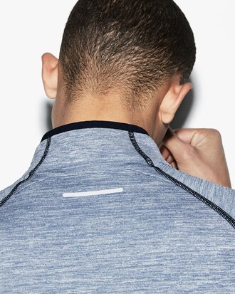 Men's Lacoste SPORT Zip Neck Breathable Stretch Golf Sweatshirt