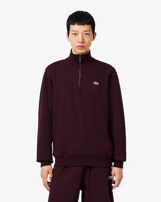 High Neck Zipped Fleece Sweatshirt