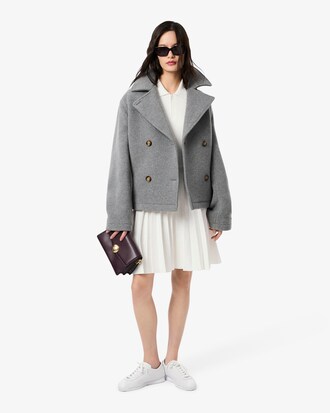 Pleated Polo Collar Dress