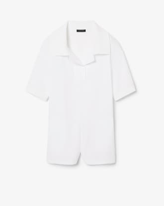 Runway Poplin Polo Collar Playsuit