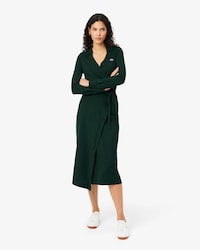 Stretch Mini Piqu&eacute; Wrap Polo Dress