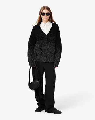 Metallic Ombr&eacute; Jacquard Cardigan