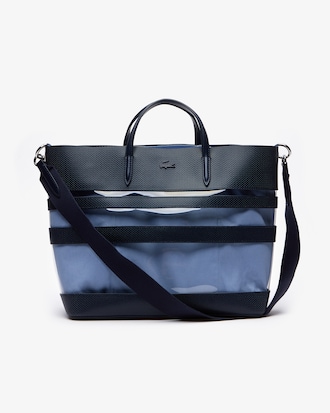 Women's Chantaco Transparent And Petit Piqu&eacute; Leather Zip Tote Bag