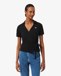 Stretch Mini Piqu&eacute; Wrap Polo Shirt