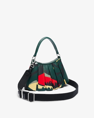Small Runway Lenglen Crocodile Print Leather Bag