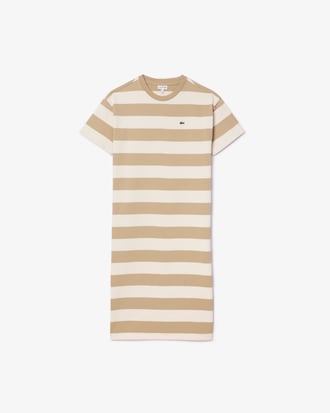 Split Hem Striped Jersey Dress