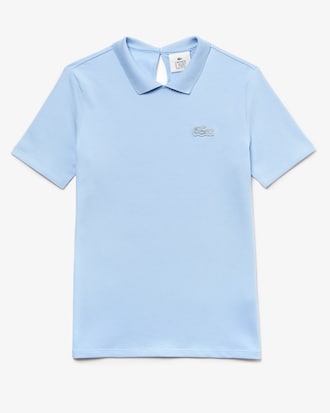 Women's Lacoste LIVE Teardrop Opening Mini Piqu&eacute; Polo Shirt