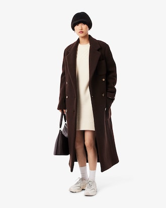 Patchwork Effect Wool Sweater Dress