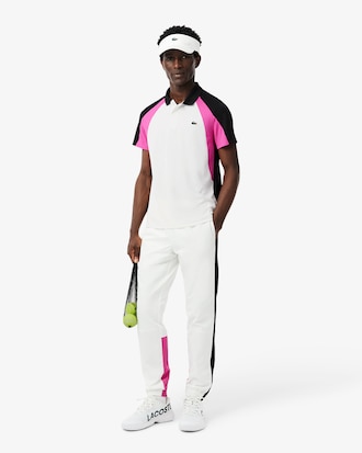 Colour-Block Printed Tennis Polo Shirt