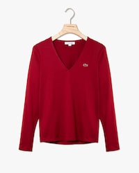 Women's V-neck Flowing Cotton Jersey T-shirt