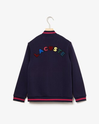 Girls' Lacoste Multicoloured Patch Fleece Teddy Jacket