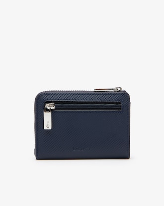 Men's Classic Petit Piqu&eacute; Zip Card Holder
