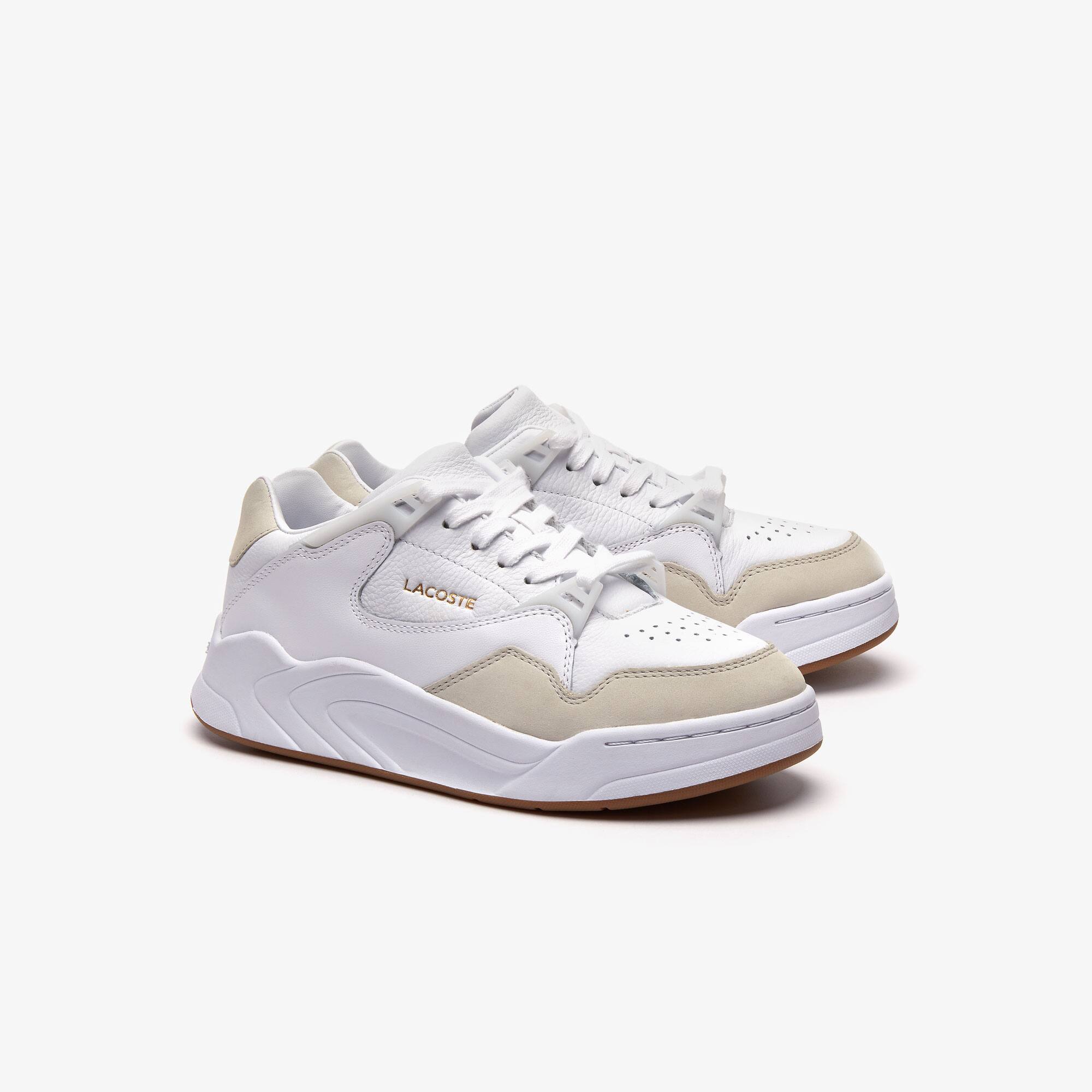 Women's Court Slam Tonal Leather Trainers | LACOSTE