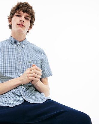 Men's Regular Fit Gingham Poplin Shirt