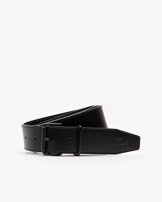 Men's Rolling Tongue Buckle Monochrome Matte Leather Belt