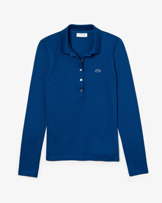 Women's Lacoste Slim Fit Stretch Mini Piqu&eacute; Polo Shirt