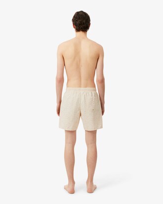 Mid Length Print Swim Trunks