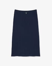 Pointelle Knit Cotton Midi Skirt