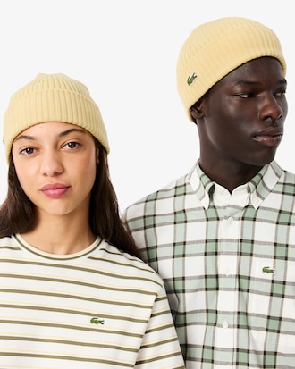 Rib Knit Brushed Wool Beanie