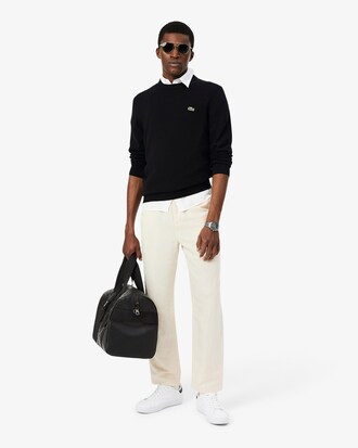 Monochrome Crew Neck Cotton Sweater