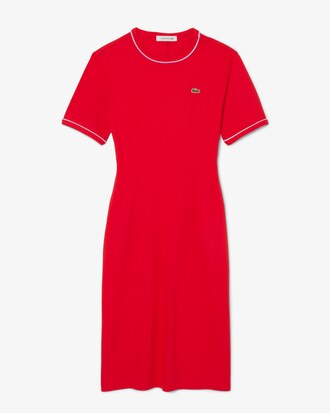 Trim Accent Jersey T-shirt Dress