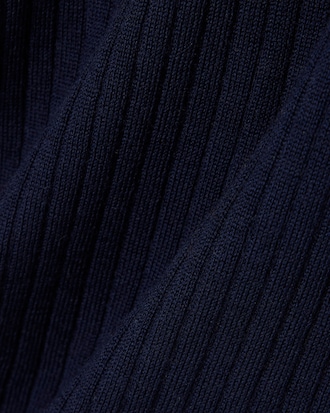 Rib Knit Merino Wool Cardigan