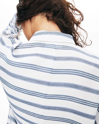 Women's Loose Fit Striped Lightweight Cotton Shirt