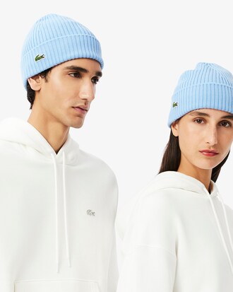 Rib Knit Brushed Wool Beanie