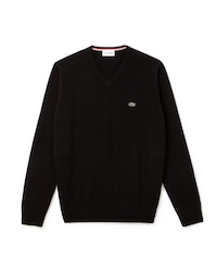 Men's V-neck Wool Jersey Sweater