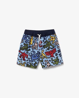 Boys' Keith Haring Print Canvas Swimming Trunks