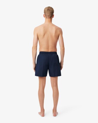 Mid Length Monochrome Swim Trunks