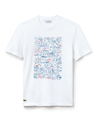 Men's Crew Neck Print Cotton Jersey T-shirt