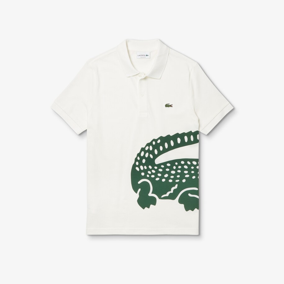 Men S Lacoste Regular Fit Oversized Crocodile Print Polo Shirt Lacoste