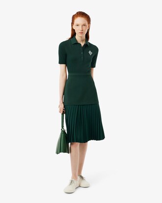 Runway Pleated Satin Skirt