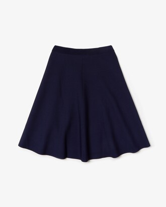 Women's Knee-Length Knit Skater Skirt