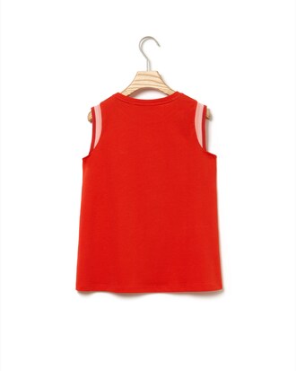 Girls' Colourblock Cotton Piqué Top