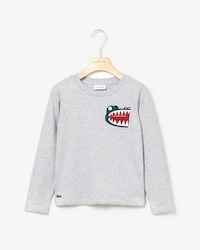 Boys' Crocodile Print Pocket Cotton T-shirt