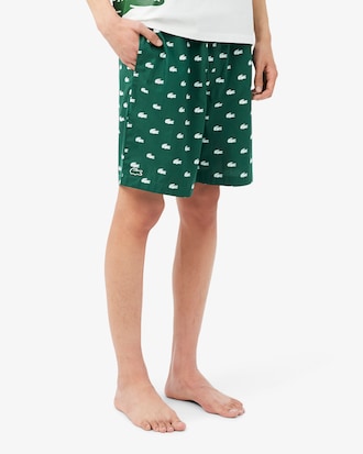 Printed Poplin Pajama Shorts