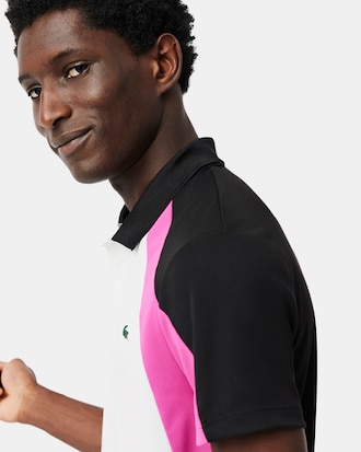 Colour-Block Printed Tennis Polo Shirt