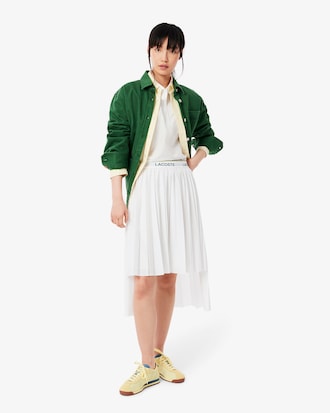Asymmetric Pleated Midi Skirt