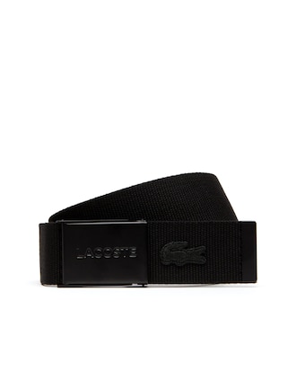 Men's Made in France Edition Engraved Buckle Woven Belt Gift Set