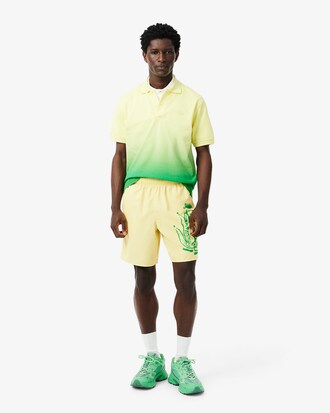 Long Branded Swim Trunks